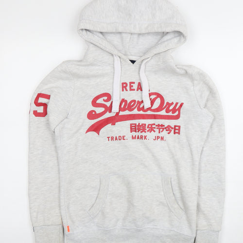 Superdry Women’s Grey Pullover Hoodie Size 8