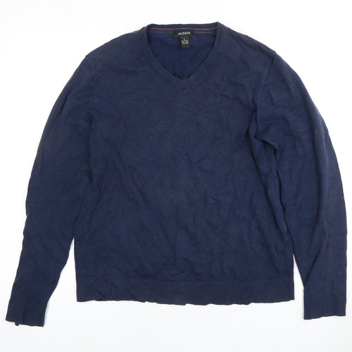 Alfani Men's Blue V-Neck Pullover Jumper, Size S