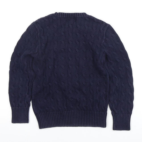Polo Ralph Lauren Boys Blue Cable-Knit Jumper 8 Years