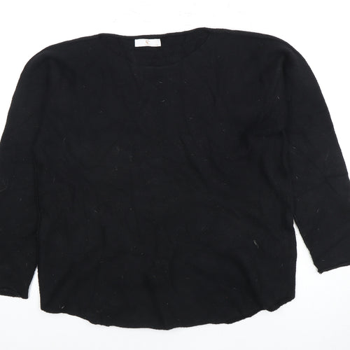 CC Women's Black Jumper L Long Sleeve Viscose Blend