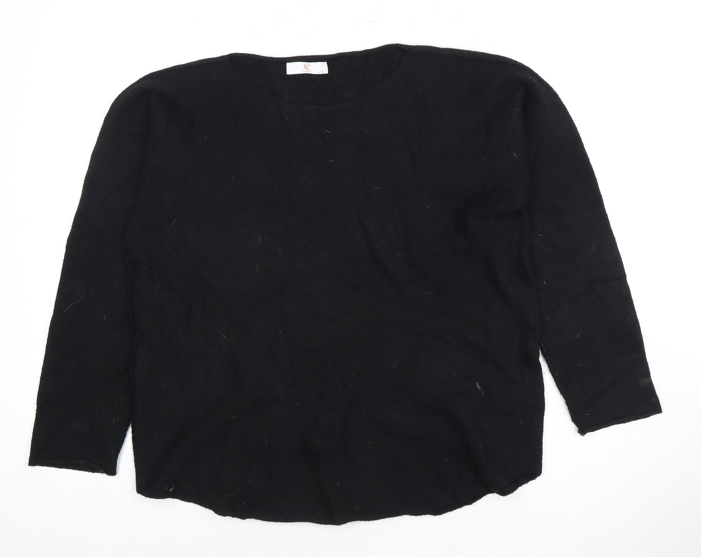 CC Women's Black Jumper L Long Sleeve Viscose Blend