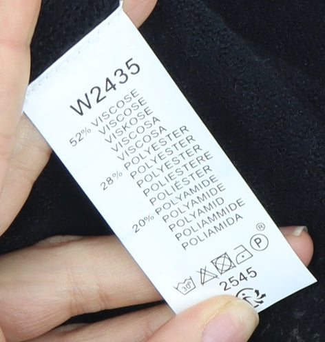 CC Women's Black Jumper L Long Sleeve Viscose Blend