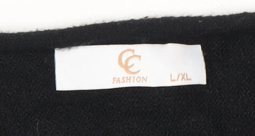 CC Women's Black Jumper L Long Sleeve Viscose Blend