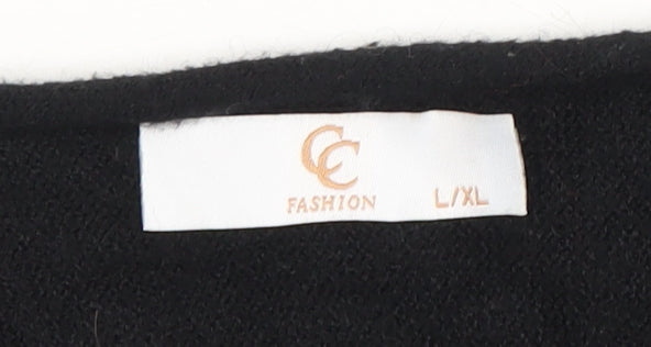 CC Women's Black Jumper L Long Sleeve Viscose Blend