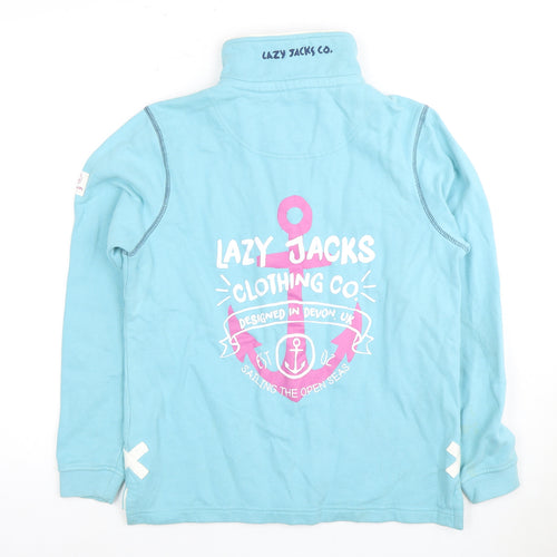 Lazy Jacks Girls Blue Zip Sweatshirt 11-12 Years