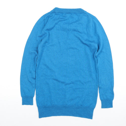J.Crew Women's Blue 2XS Merino Wool Pullover Jumper