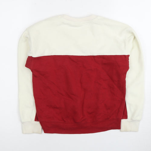 Champion Boys Red Ivory Colourblock Sweatshirt M