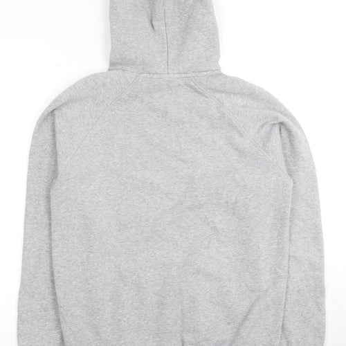 Adidas Men's Grey Pullover Hoodie, Size S, Logo Design