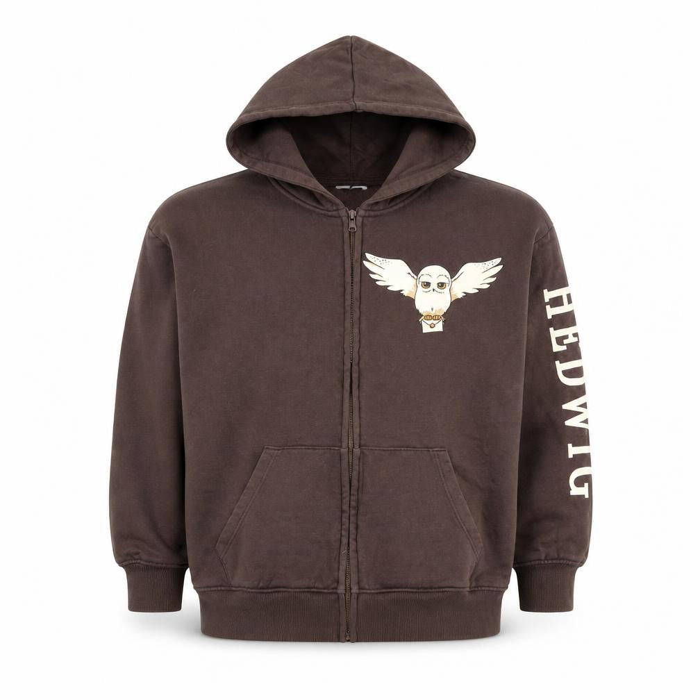 H&M Boys Brown Full Zip Harry Potter Hoodie, Size 10 Years