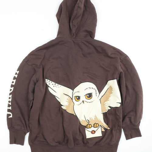 H&M Boys Brown Full Zip Harry Potter Hoodie, Size 10 Years