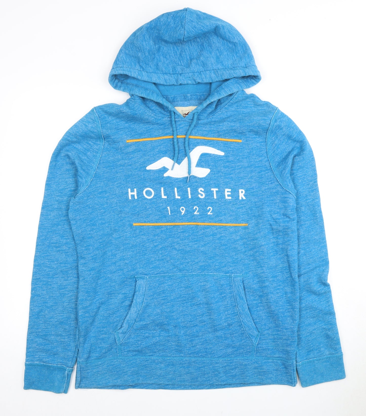 Hollister Men's Blue Pullover Hoodie Medium