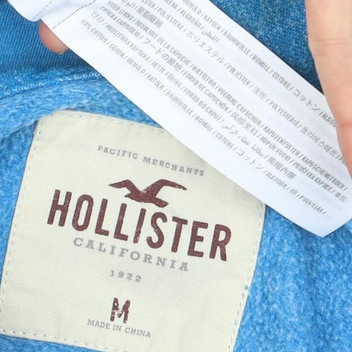 Hollister Men's Blue Pullover Hoodie Medium