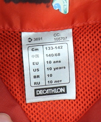 Decathlon Boys Red Windbreaker Jacket 10-11 Years