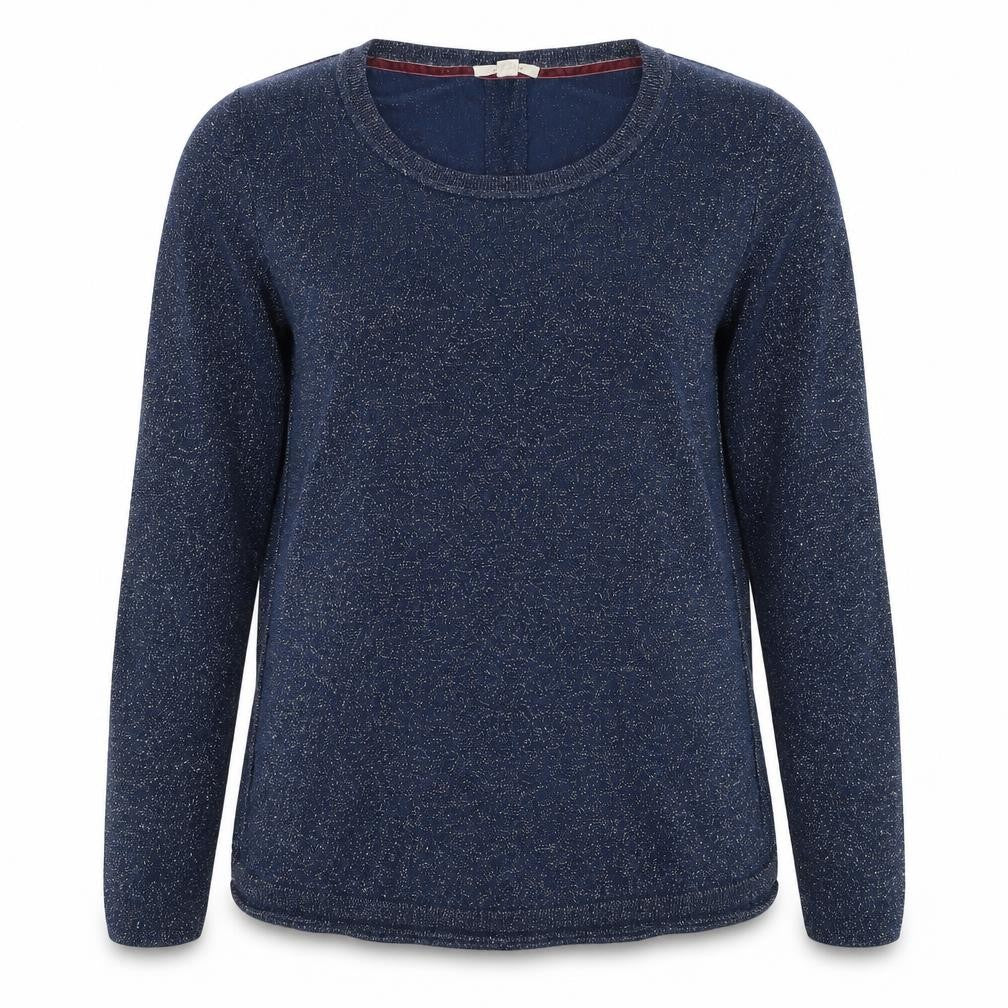 Front view of White Stuff Women's Blue Knit Pullover, size 12