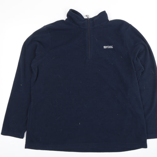 Regatta Blue Unisex High Neck Fleece Sweatshirt S