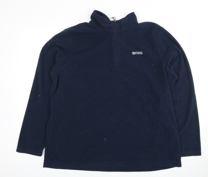 Regatta Blue Unisex High Neck Fleece Sweatshirt S