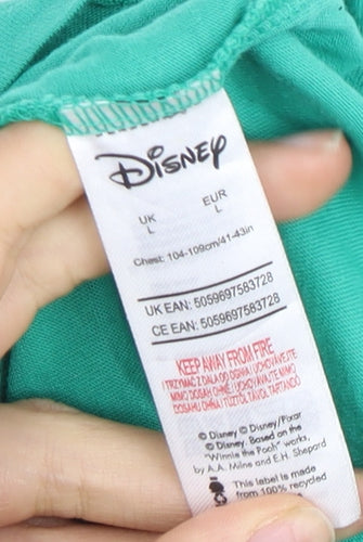 Disney Men's Green Mickey Mouse Christmas T-Shirt L
