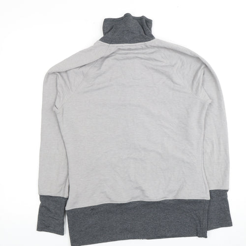 Adidas Grey Full Zip Sweatshirt Unisex M Lightweight