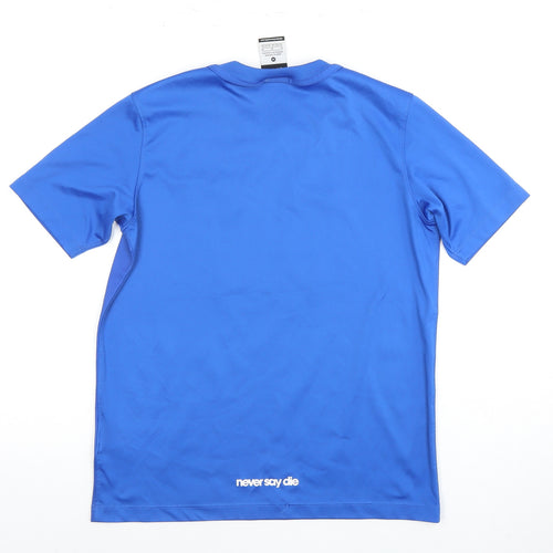 Nike Boys Blue Football Jersey M Moisture Wicking Short Sleeve