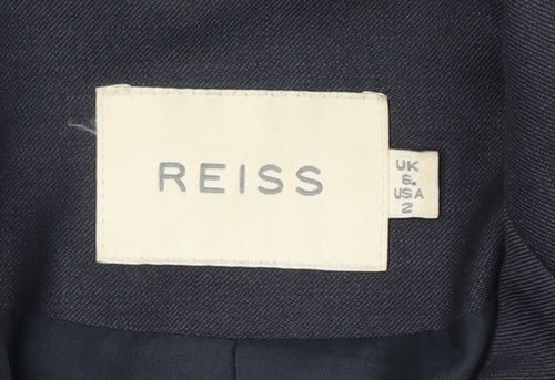 Reiss Women’s Blue Double-Breasted Blazer UK 6
