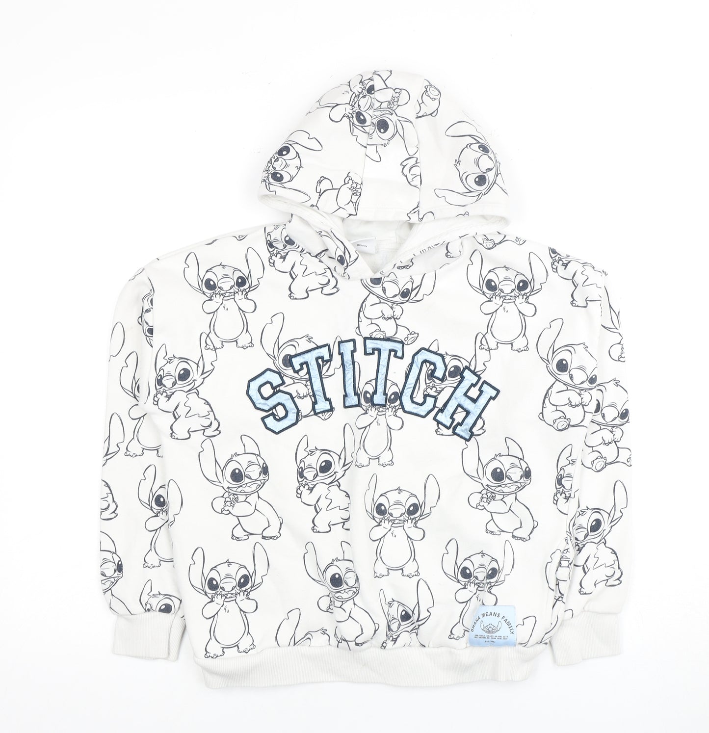 George Boys White Stitch Hoodie 9-10 Years Pullover