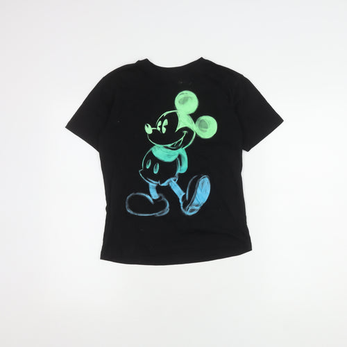 Disney Boys Black Glow T-Shirt Medium