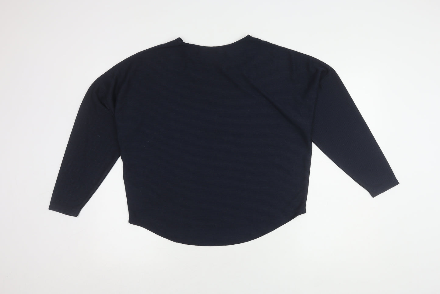 b.young Women's Blue Long Sleeve Crew Neck Top