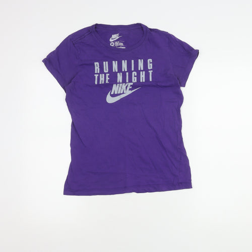 Nike Unisex Purple Slim Fit T-Shirt M