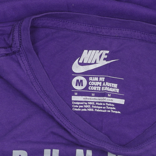 Nike Unisex Purple Slim Fit T-Shirt M