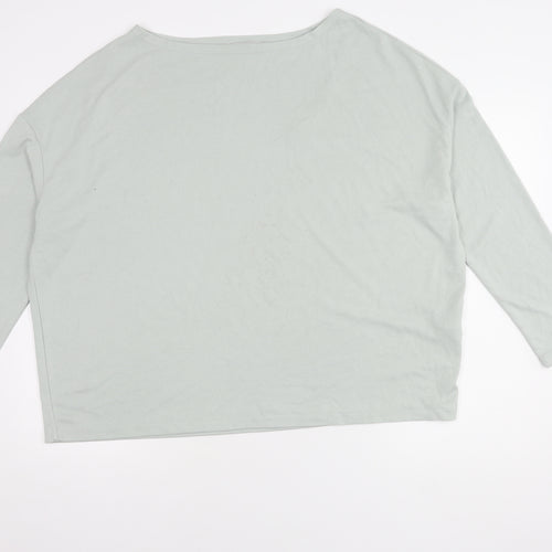 AllSaints Women's Grey 3/4 Sleeve Boat Neck Top