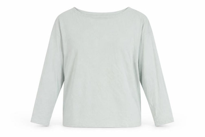 AllSaints Women's Grey 3/4 Sleeve Boat Neck Top