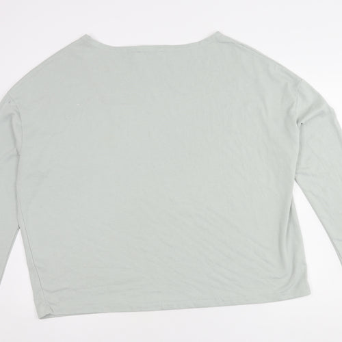 AllSaints Women's Grey 3/4 Sleeve Boat Neck Top