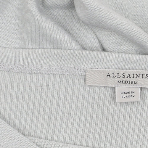 AllSaints Women's Grey 3/4 Sleeve Boat Neck Top