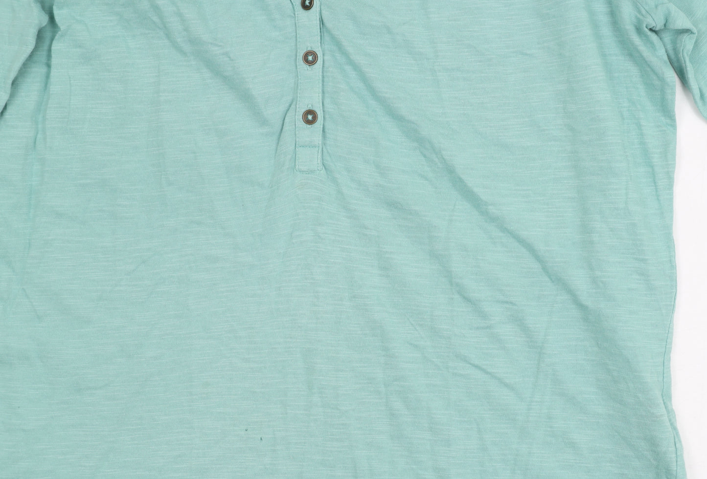 WoolOvers Women's Blue V-Neck Blouse M Long Sleeve