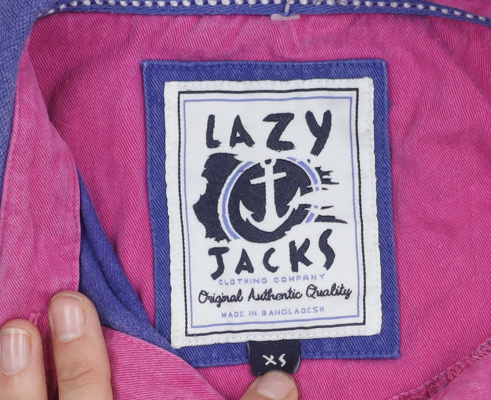 Lazy Jacks Women's Multicoloured Striped Polo Shirt XS