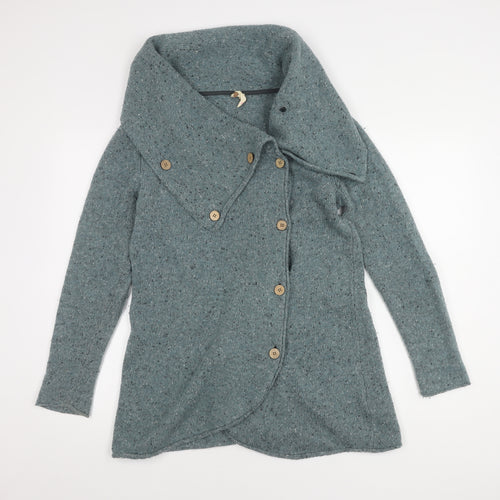 White Stuff Women's Blue Knit Cardigan Jumper Size 12