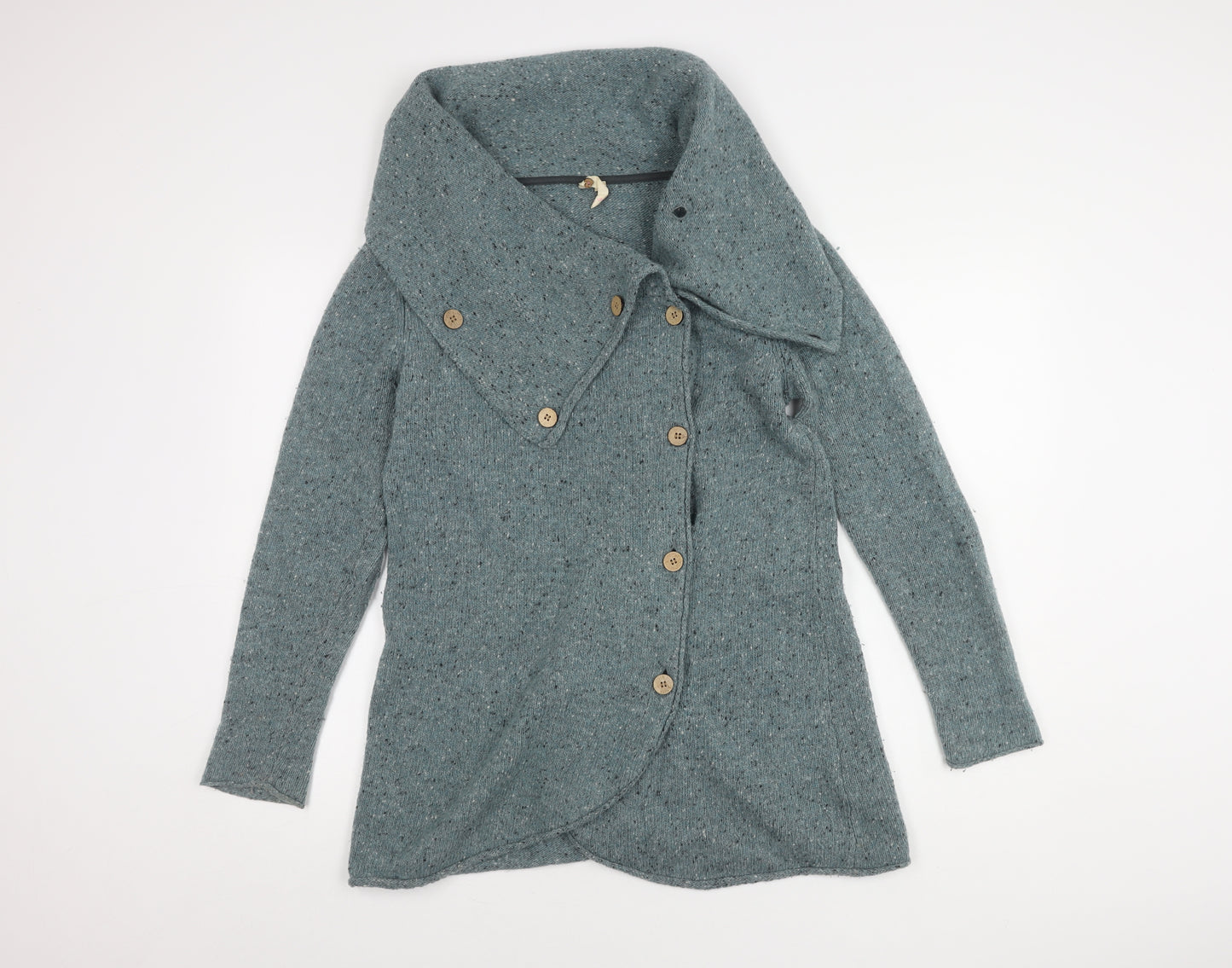 White Stuff Women's Blue Knit Cardigan Jumper Size 12