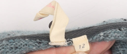 White Stuff Women's Blue Knit Cardigan Jumper Size 12