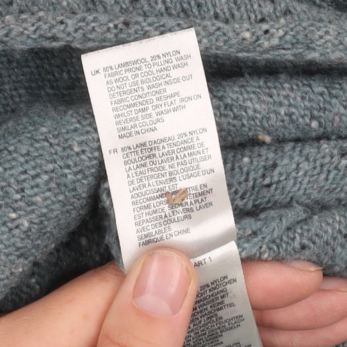 White Stuff Women's Blue Knit Cardigan Jumper Size 12