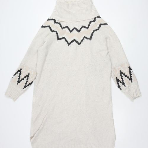 Mint Velvet Women's Ivory Geometric Knit Jumper S