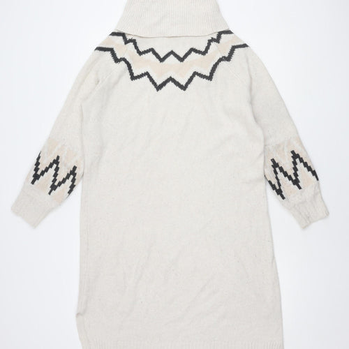 Mint Velvet Women's Ivory Geometric Knit Jumper S