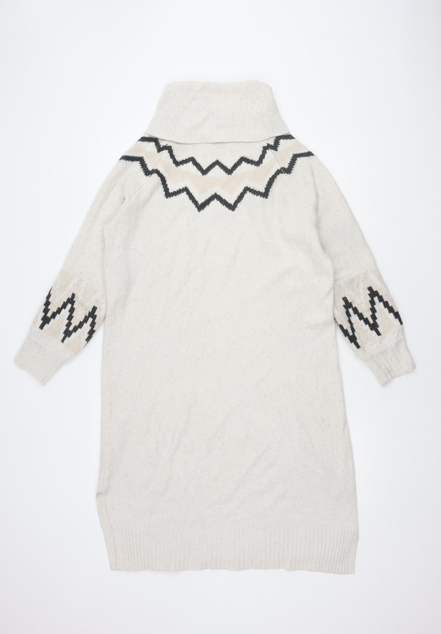 Mint Velvet Women's Ivory Geometric Knit Jumper S