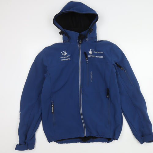 Tackla Men's Blue Hooded Softshell Jacket M