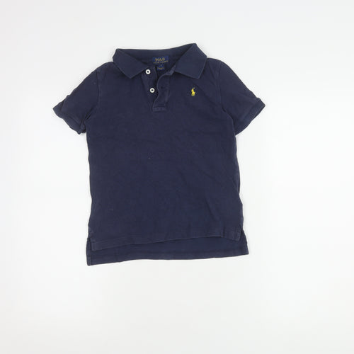 Ralph Lauren Boys Blue Polo Shirt, Size 7 Years
