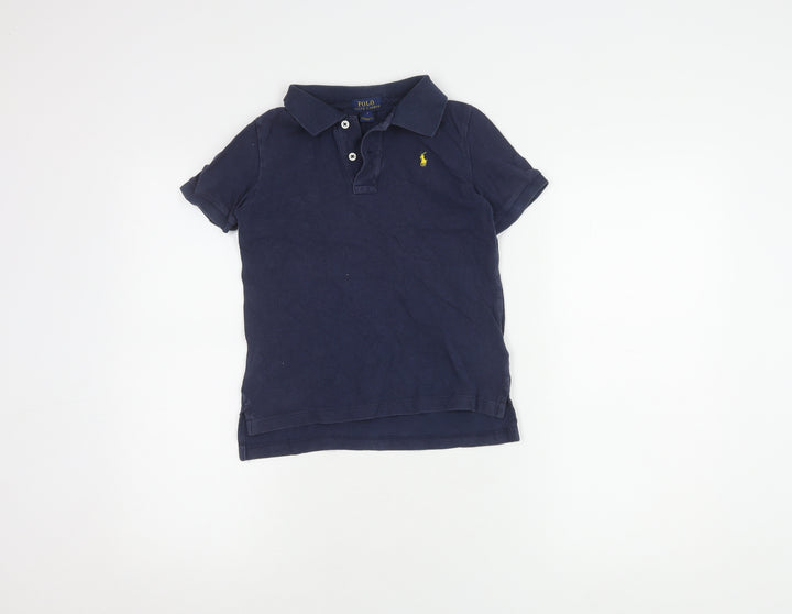 Ralph Lauren Boys Blue Polo Shirt, Size 7 Years