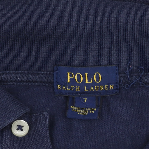 Ralph Lauren Boys Blue Polo Shirt, Size 7 Years