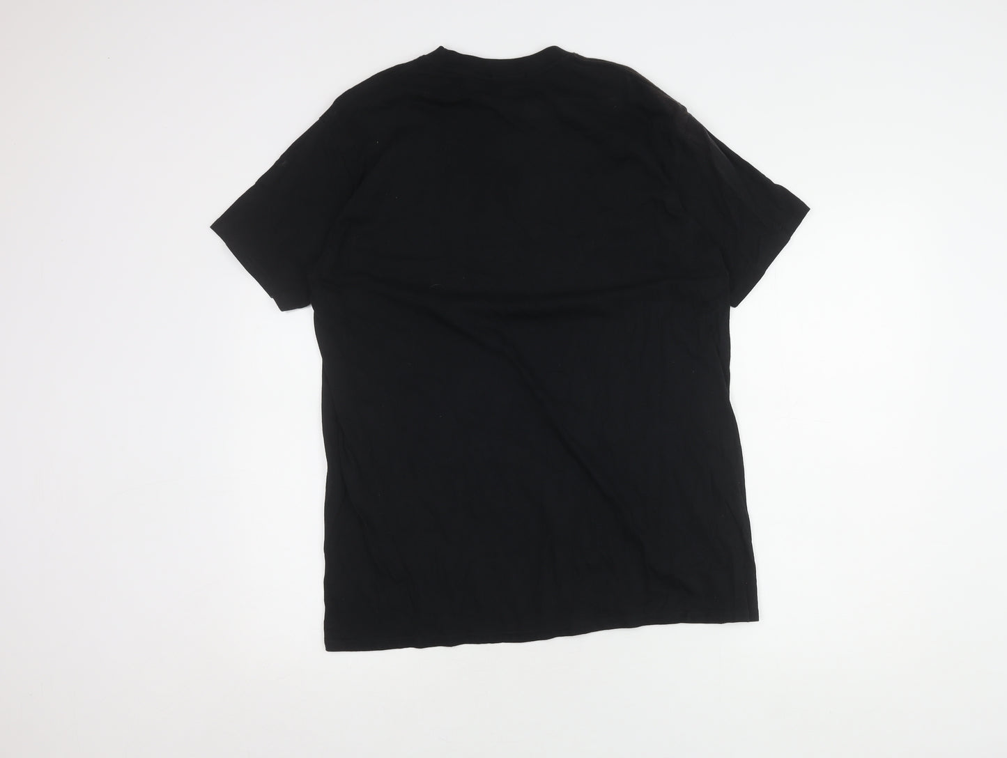 NASA Men's Black T-Shirt L Cotton Crew Neck Graphic