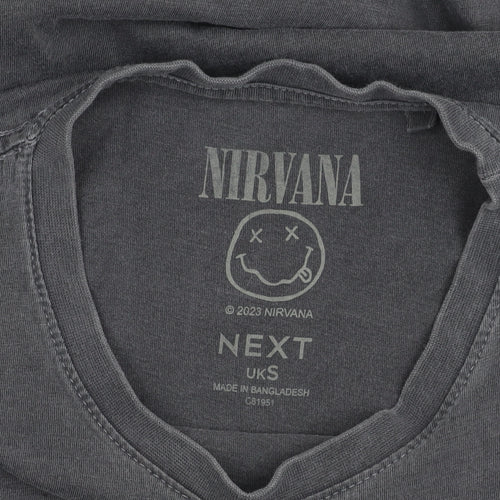 Next Men’s Grey Nirvana T-Shirt, Size S, Band Graphic