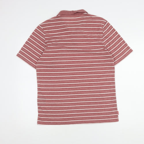 Craghoppers Men's Red Striped Polo Shirt M