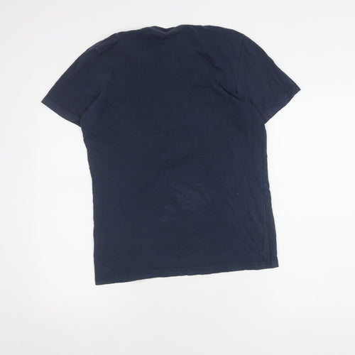 Jack & Jones Men's Blue Graphic Print T-Shirt M